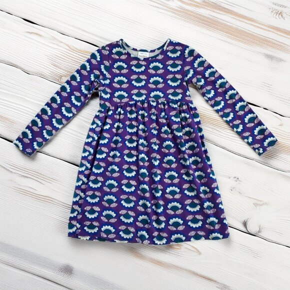 Hanna Andersson Purple Flower Dress Size 140 (US 10) - Picture 1 of 5